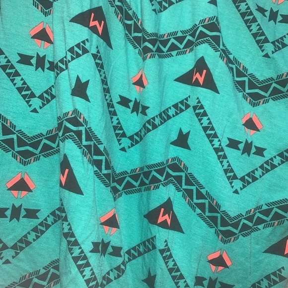 Lularoe Medium Aqua Southwest pattern shirt dress - Picture 2 of 8